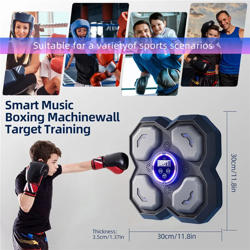 Bluetooth Music Boxing Machine Muay Thai Training Sandbag Sports Fitness Reaction