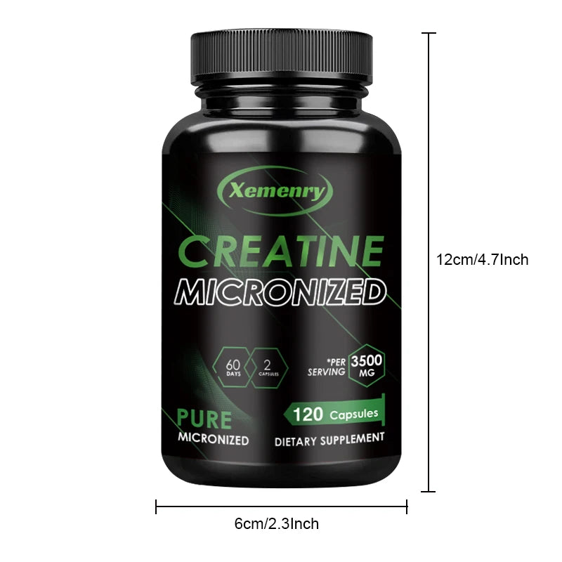 Creatine Monohydrate - Increase Strength, Build Muscle and Improve Performance, - 120 Capsules