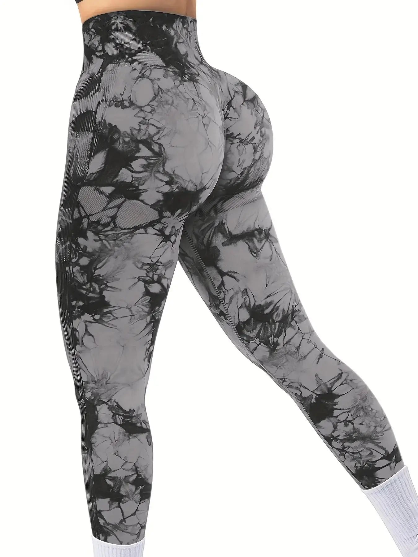 seamless bleach peach butt high waist yoga leggings with butt-lifting and curve-enhancing design for yoga, running, and workouts.