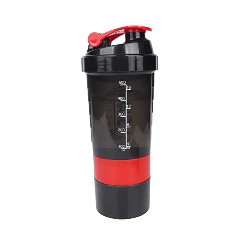 500ml Protein Shaker Cups with Powder Storage Container