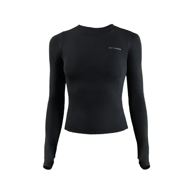 Slim-fit long sleeve yoga shirt
