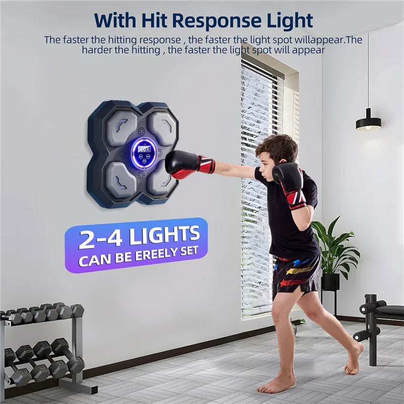 Bluetooth Music Boxing Machine Muay Thai Training Sandbag Sports Fitness Reaction