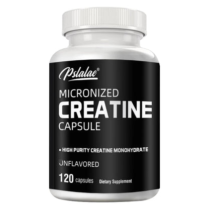 Micronized Creatine - Builds Muscle Mass and Improves Athletic Performance - 120 Capsules