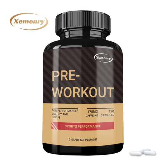 Pre-Workout Supplement - with Creatine Monohydrate  - 120 Capsules