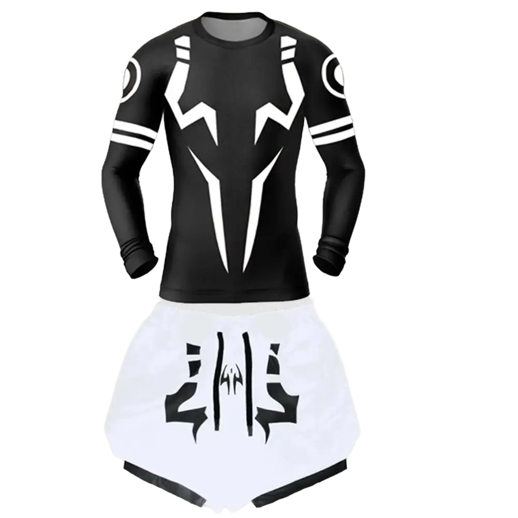 Men's 2-in-1 Compression Shirt & Double-Deck Shorts Set