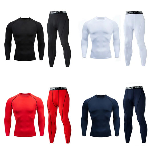 2pcs Men's Compression Sportswear Suit GYM