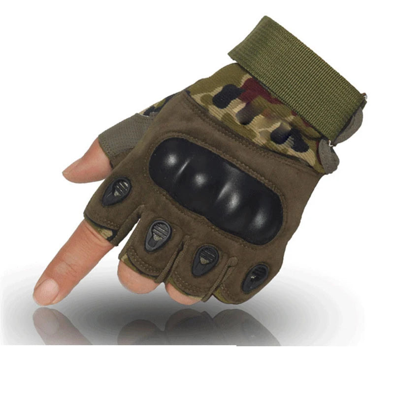 Durable poly-viscose half-finger workout gloves