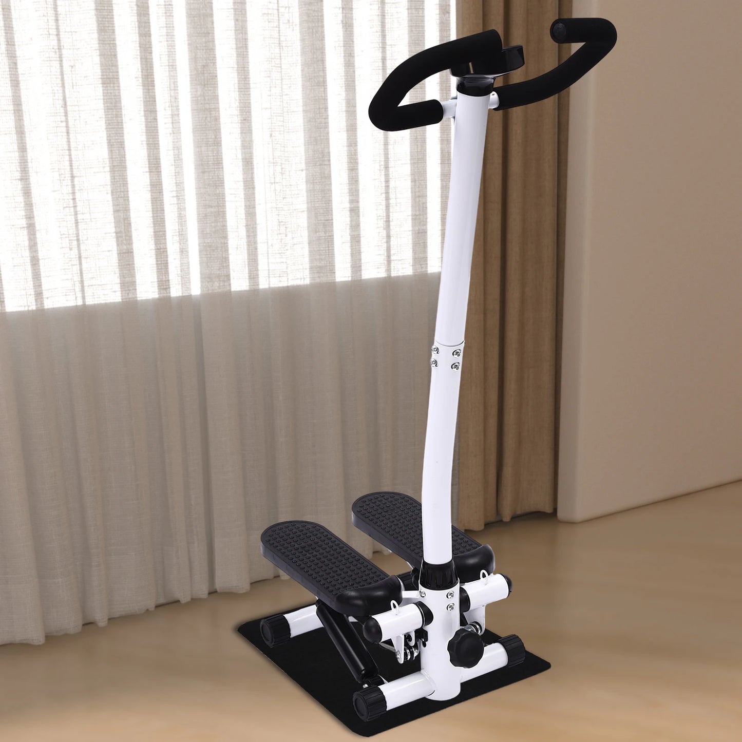 Fitness Twist Stepper  With Handlebars & Resistance Band 150KG, Adjustable Height