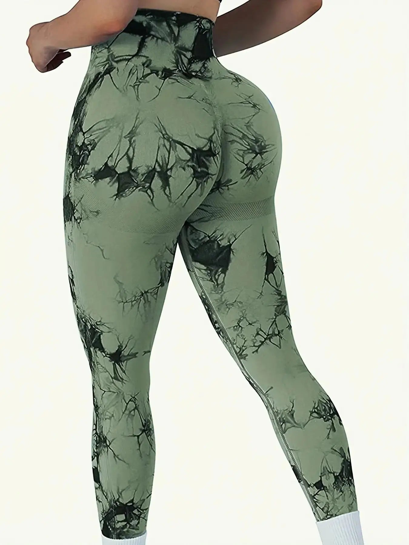 Women's Tie-Dye Seamless Peach Butt High Waist Butt Pants