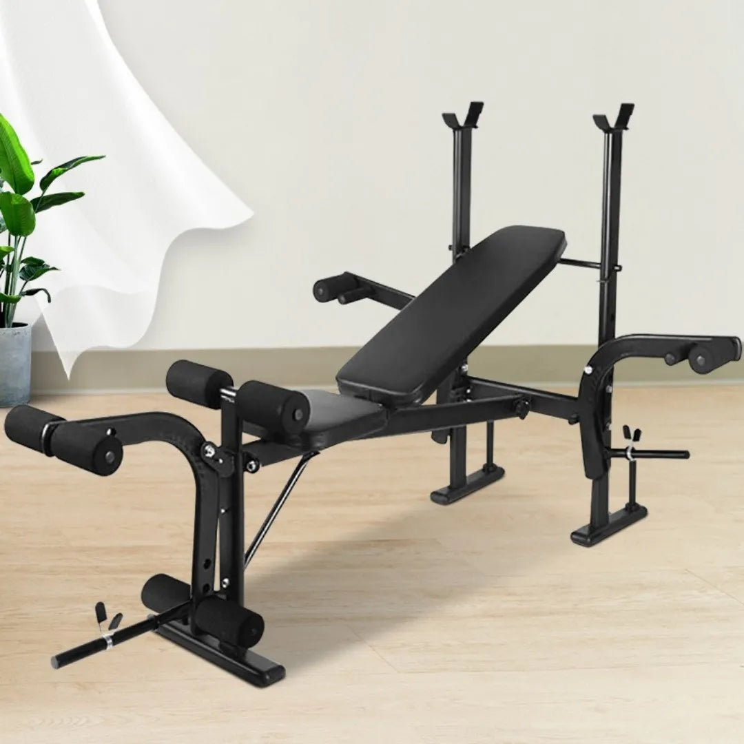 Gym Bench Press Weightlifting Bed with Squat Rack and Power Station