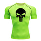 T-shirt Men's Running Long Compression Shirt skull Gym bodybuilding