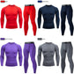 2pcs Men Compression Sportswear Suit Elastic Training Sports Yoga Sets Workout Jogging Fitness Clothing Tracksuit Pants Sporting