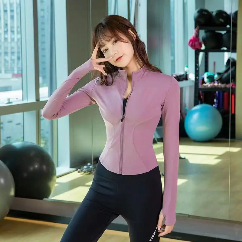 New Yoga Coat Short Sports Jacket WOMEN'S