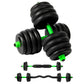 Multi-functional Adjustable Dumbbell Set, 4 in 1, 10 kg, 15 kg, 20 kg, 30 kg, 40 kg, Adjustable with Optional Handle, curl and Straight Bar