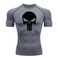 T-shirt Men's Running Long Compression Shirt skull Gym bodybuilding