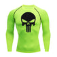 T-shirt Men's Running Long Compression Shirt skull Gym bodybuilding