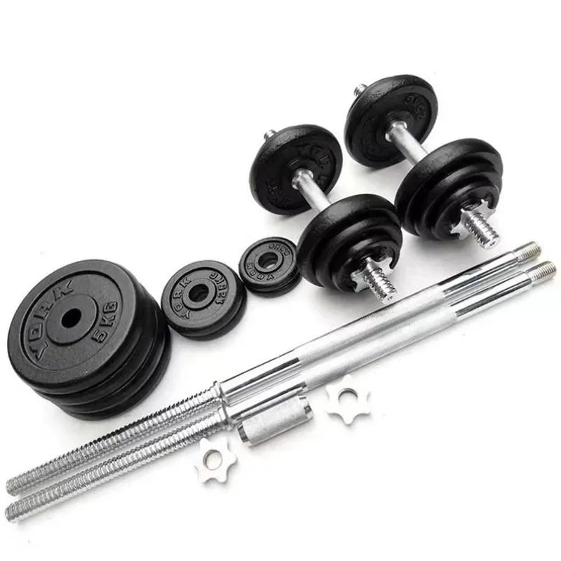 10kg-30kg Gym Home Weightlifting Dumbbells with Box Painted Black Painted Cast Iron Dumbbells Can Be Connected To A Barbell Set.