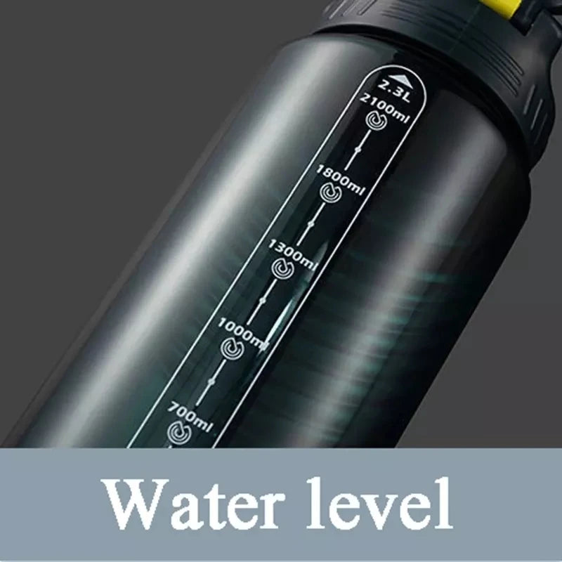 2 Liters Motivational Water Bottle With Straw Drink Bottle