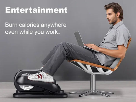 Under Desk Elliptical Machine, Ellipse Leg Exerciser w/Remote Control & 12 Adjustable Speeds