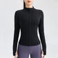 Gym Women's Full Zip Yoga Top With Thumbholes