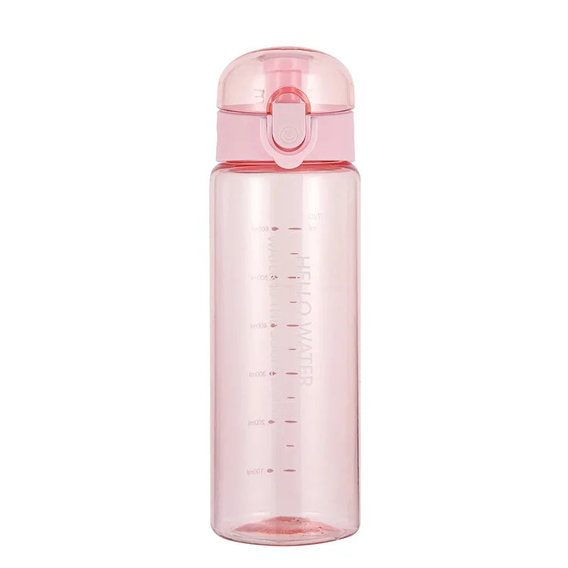 Pink Gym water bottle 780ml with wide mouth and secure lid