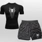 Anime Compression Shirt Men 2 in 1 Shorts Gym