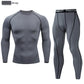 2pcs Men Compression Sportswear Suit Elastic Training Sports Yoga Sets Workout Jogging Fitness Clothing Tracksuit Pants Sporting