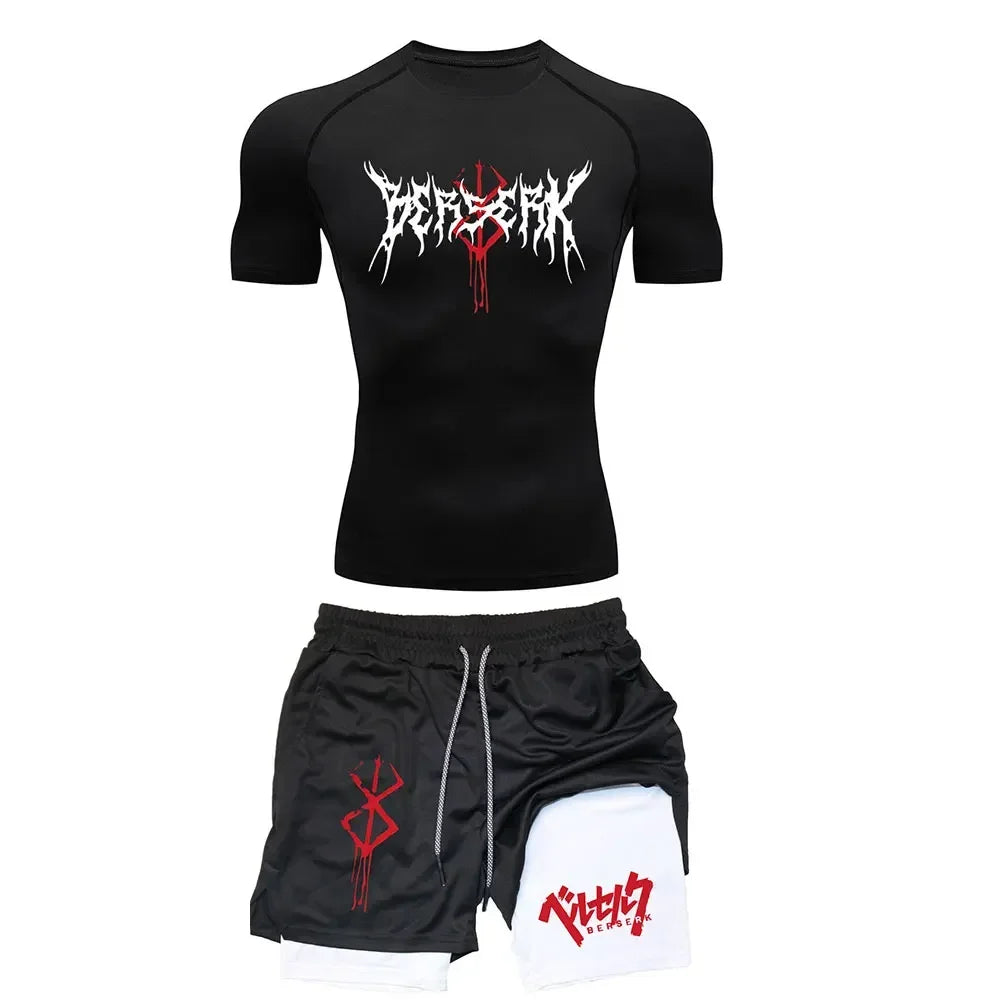 Anime Berserk Compression Set Men's Workout