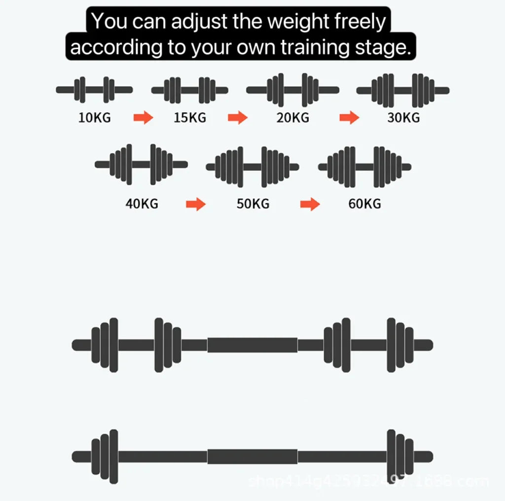 10kg-30kg Gym Home Weightlifting Dumbbells with Box Painted Black Painted Cast Iron Dumbbells Can Be Connected To A Barbell Set.