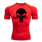 T-shirt Men's Running Long Compression Shirt skull Gym bodybuilding