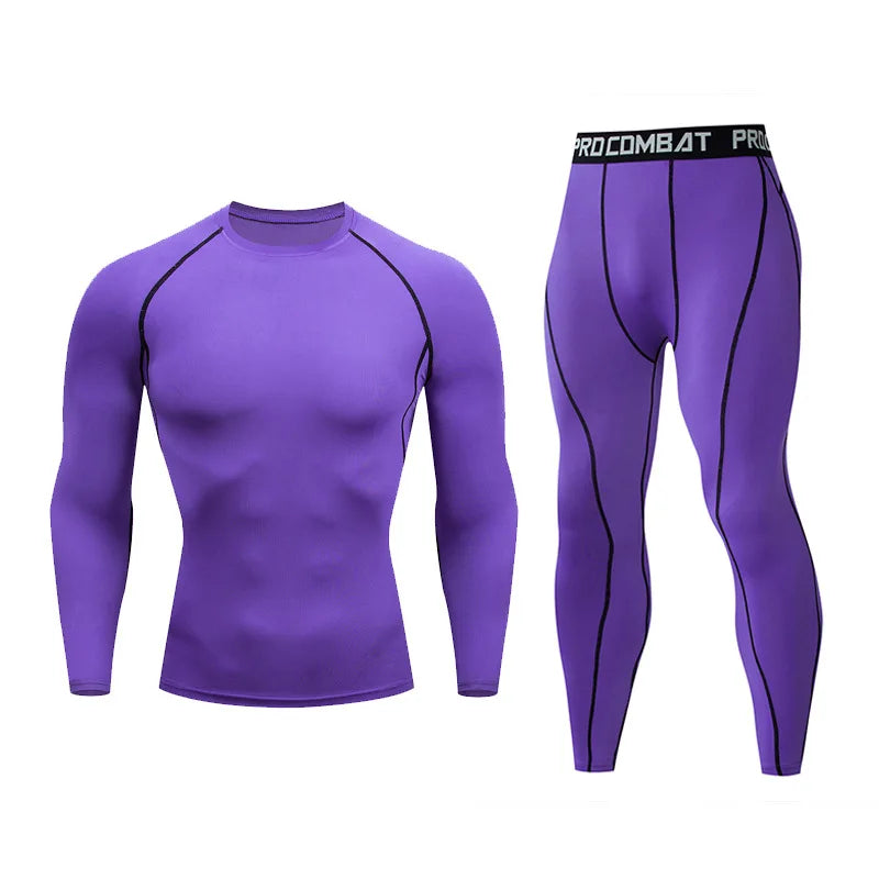 2pcs Men's Compression Sportswear Suit GYM