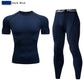 2pcs Men Compression Sportswear Suit Elastic Training Sports Yoga Sets Workout Jogging Fitness Clothing Tracksuit Pants Sporting