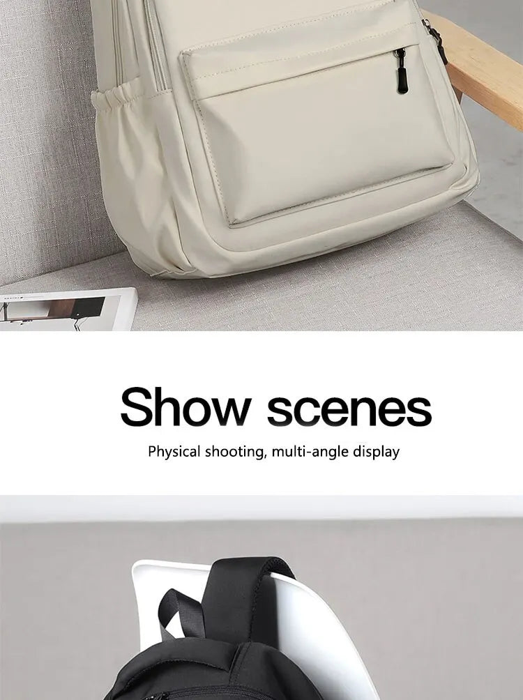 14 Inch Men And Women Universal School Bag Leisure Solid Color Outdoor Sports Shoulder Bag