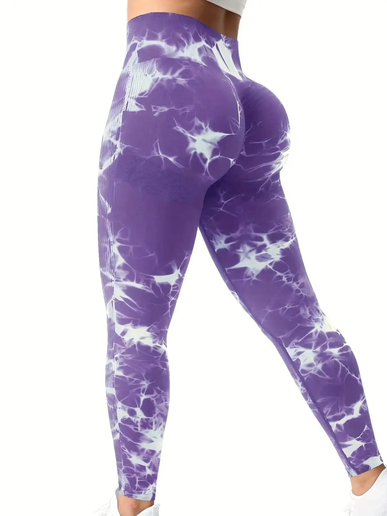 Women's Tie-Dye Seamless Peach Butt High Waist Butt Pants