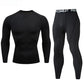 2pcs Men Compression Sportswear Suit Elastic Training Sports Yoga Sets Workout Jogging Fitness Clothing Tracksuit Pants Sporting