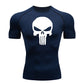 T-shirt Men's Running Long Compression Shirt skull Gym bodybuilding