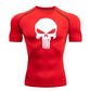 T-shirt Men's Running Long Compression Shirt skull Gym bodybuilding