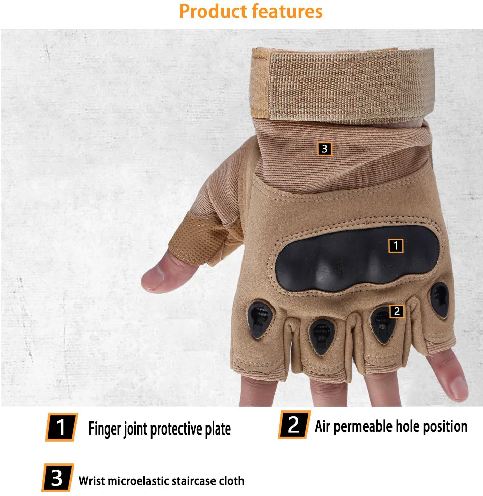 Durable poly-viscose half-finger workout gloves