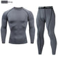 2pcs Men Compression Sportswear Suit Elastic Training Sports Yoga Sets Workout Jogging Fitness Clothing Tracksuit Pants Sporting