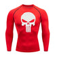 T-shirt Men's Running Long Compression Shirt skull Gym bodybuilding