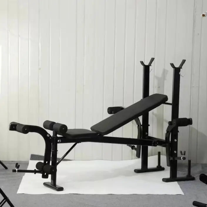 Gym Bench Press Weightlifting Bed with Squat Rack and Power Station