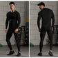 2pcs Men Compression Sportswear Suit Elastic Training Sports Yoga Sets Workout Jogging Fitness Clothing Tracksuit Pants Sporting