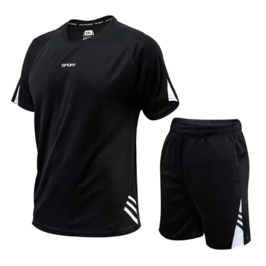 Sports suit men's summer short sleeved