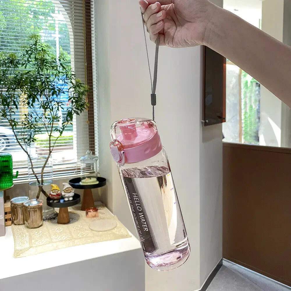 Gym water bottle 780ml with wide mouth and secure lid