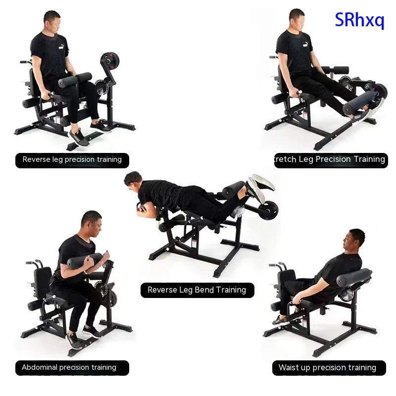 Leg exerciser machine, waist and abdomen flexion and extension muscle recovery strength