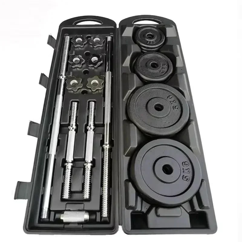 10kg-30kg Gym Home Weightlifting Dumbbells with Box Painted Black Painted Cast Iron Dumbbells