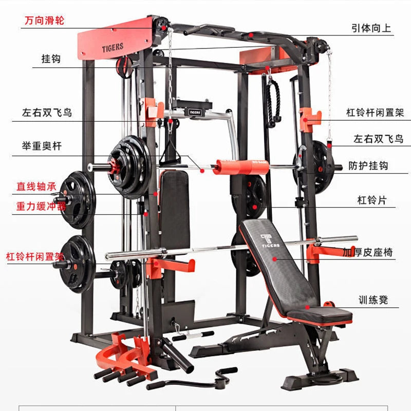 Comprehensive Trainer, Big Bird Squat, Bench Press, Smith Machine