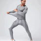 2pcs Men Compression Sportswear Suit Elastic Training Sports Yoga Sets Workout Jogging Fitness Clothing Tracksuit Pants Sporting