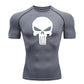 T-shirt Men's Running Long Compression Shirt skull Gym bodybuilding