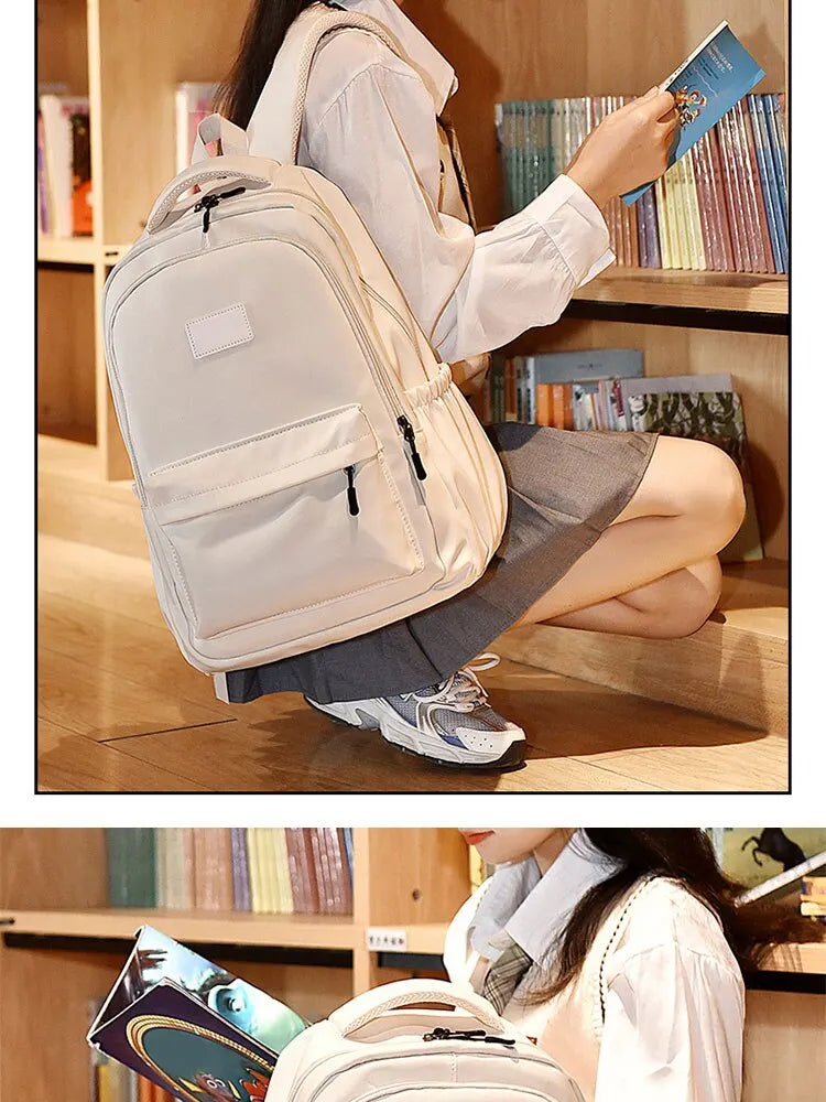14 Inch Men And Women Universal School Bag Leisure Solid Color Outdoor Sports Shoulder Bag